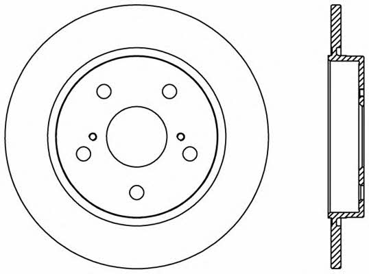 Open parts BDA2378.10 Rear brake disc, non-ventilated BDA237810