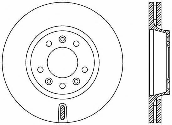 Open parts BDA2381.20 Front brake disc ventilated BDA238120