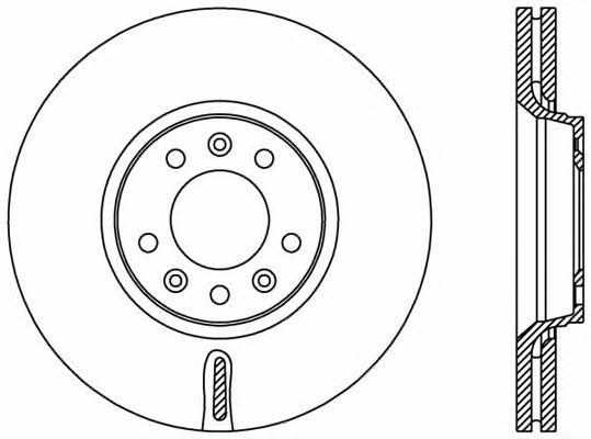 Open parts BDA2383.20 Front brake disc ventilated BDA238320
