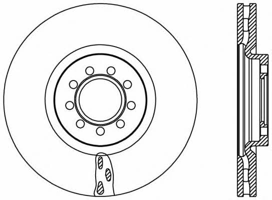 Open parts BDA2389.20 Front brake disc ventilated BDA238920