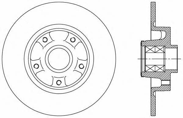 Open parts BDA2513.30 Rear brake disc, non-ventilated BDA251330