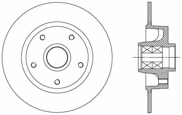 Open parts BDA2515.30 Rear brake disc, non-ventilated BDA251530