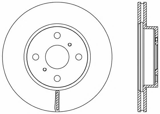 Open parts BDA2526.20 Front brake disc ventilated BDA252620