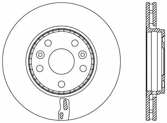 Open parts BDA2529.20 Front brake disc ventilated BDA252920