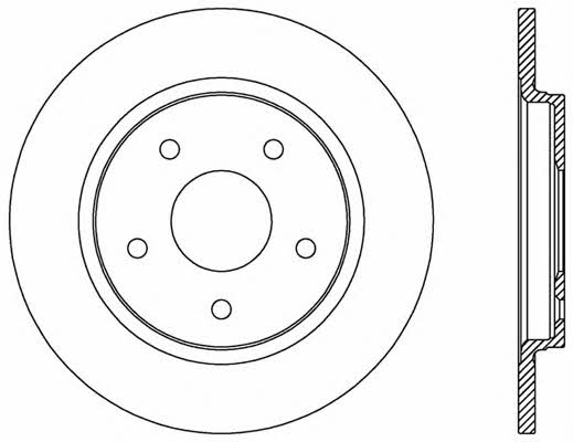 Open parts BDA2533.10 Rear brake disc, non-ventilated BDA253310