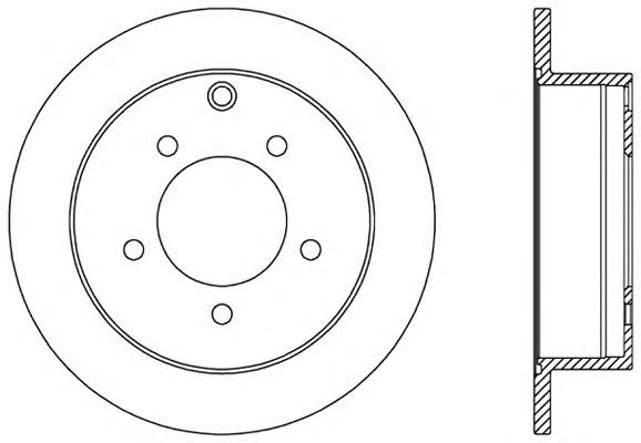 Open parts BDA2588.10 Rear brake disc, non-ventilated BDA258810