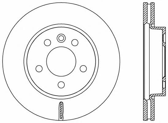 Open parts BDA2590.20 Front brake disc ventilated BDA259020