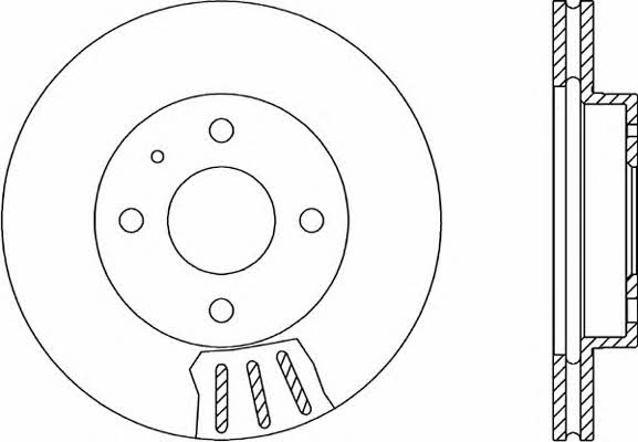 Open parts BDR1014.20 Front brake disc ventilated BDR101420