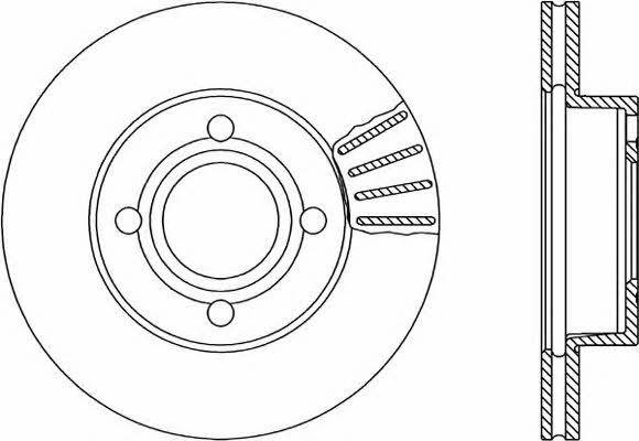 Open parts BDR1032.20 Front brake disc ventilated BDR103220