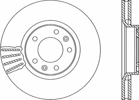 Open parts BDR1114.20 Front brake disc ventilated BDR111420