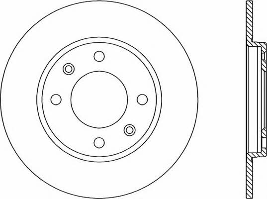 Open parts BDR1115.10 Rear brake disc, non-ventilated BDR111510