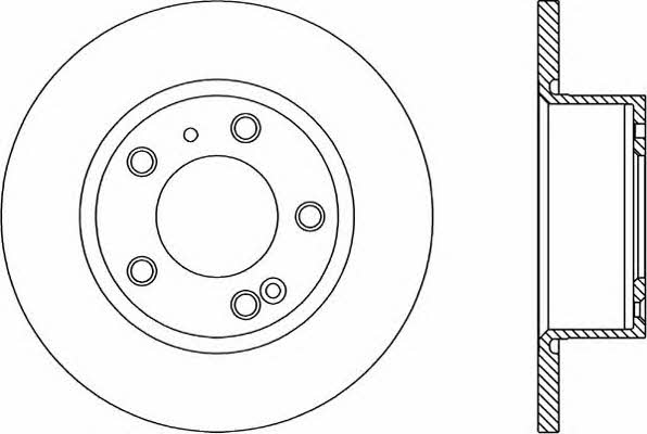 Open parts BDR1116.10 Rear brake disc, non-ventilated BDR111610