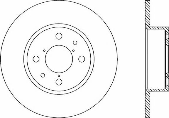 Open parts BDR1137.10 Rear brake disc, non-ventilated BDR113710