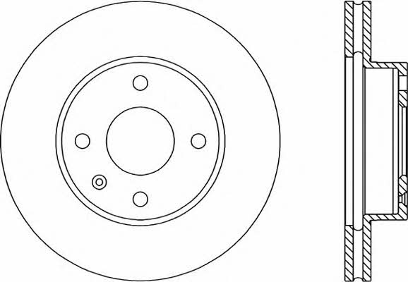 Open parts BDR1170.20 Front brake disc ventilated BDR117020