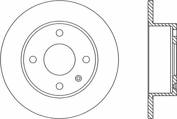 Open parts BDR1171.10 Unventilated front brake disc BDR117110