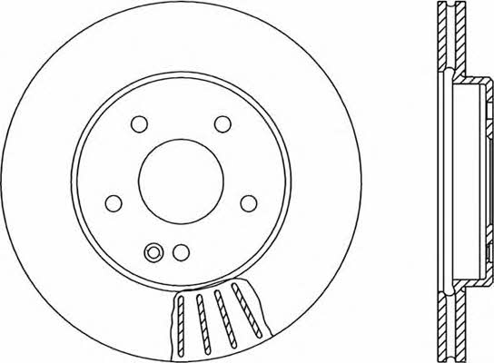 Open parts BDR1296.20 Front brake disc ventilated BDR129620