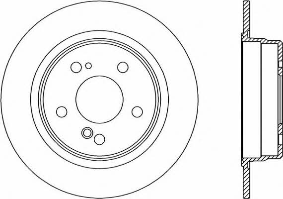 Open parts BDR1307.10 Rear brake disc, non-ventilated BDR130710