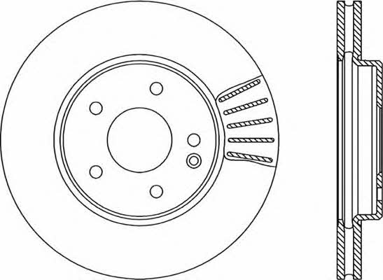 Open parts BDR1314.20 Front brake disc ventilated BDR131420