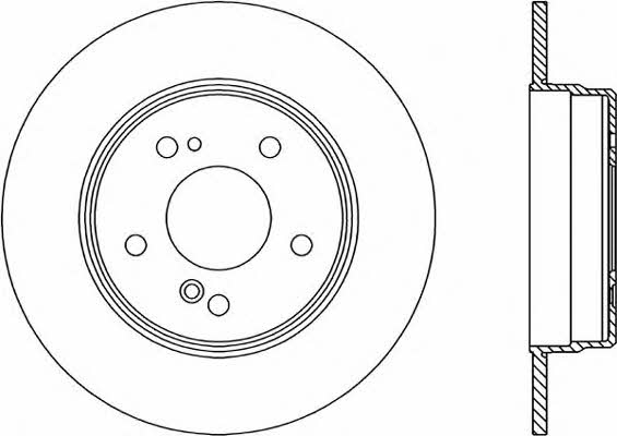 Open parts BDR1317.10 Rear brake disc, non-ventilated BDR131710