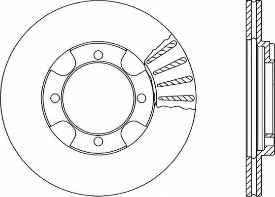Open parts BDR1346.20 Front brake disc ventilated BDR134620