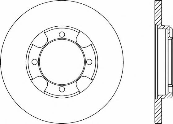 Open parts BDR1347.10 Unventilated front brake disc BDR134710