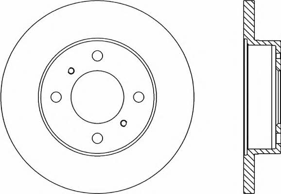 Open parts BDR1349.10 Unventilated front brake disc BDR134910