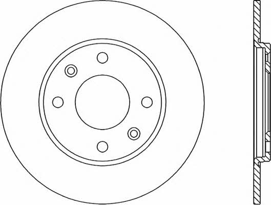 Open parts BDR1433.10 Rear brake disc, non-ventilated BDR143310