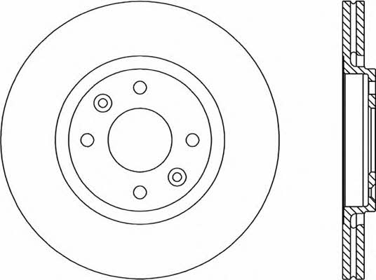Open parts BDR1456.20 Front brake disc ventilated BDR145620