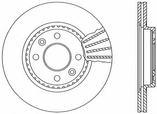 Open parts BDR1462.20 Front brake disc ventilated BDR146220