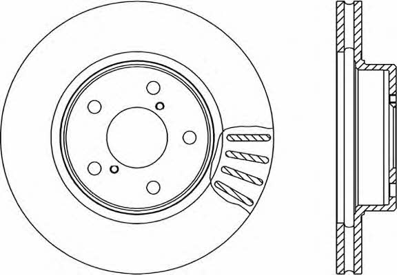 Open parts BDR1491.20 Front brake disc ventilated BDR149120