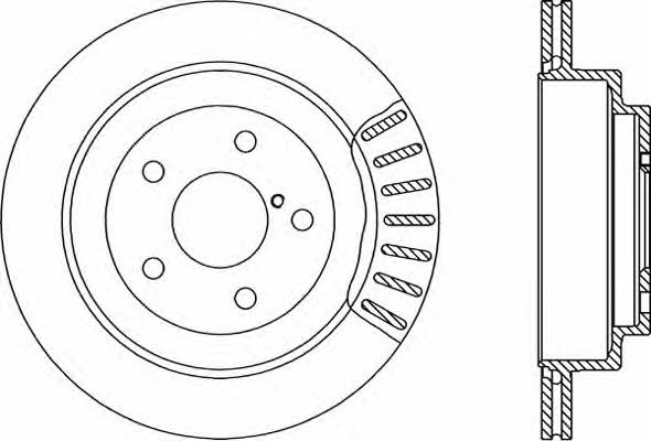 Open parts BDR1494.20 Rear ventilated brake disc BDR149420