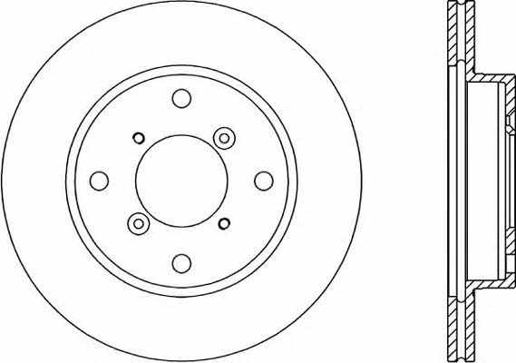 Open parts BDR1502.20 Front brake disc ventilated BDR150220