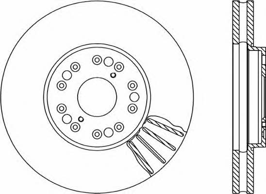 Open parts BDR1562.20 Front brake disc ventilated BDR156220