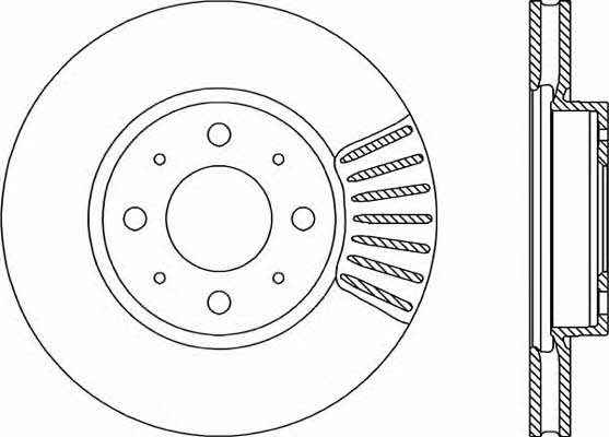 Open parts BDR1613.20 Front brake disc ventilated BDR161320