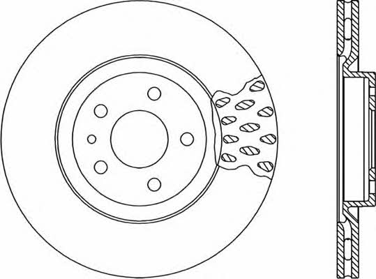 Open parts BDR1663.20 Front brake disc ventilated BDR166320