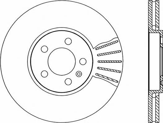 Open parts BDR1667.20 Front brake disc ventilated BDR166720