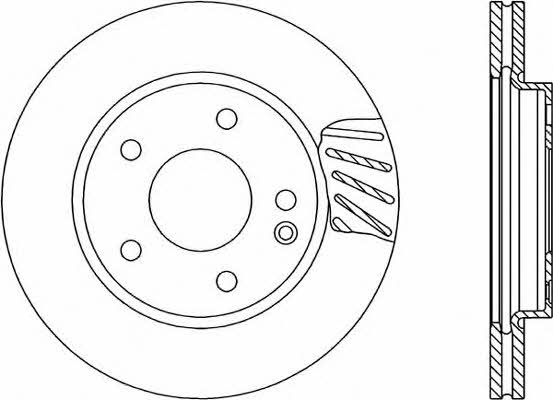 Open parts BDR1700.20 Front brake disc ventilated BDR170020