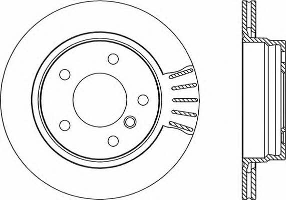 Open parts BDR1755.20 Rear ventilated brake disc BDR175520