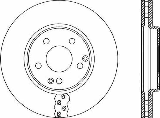 Open parts BDR1863.20 Front brake disc ventilated BDR186320