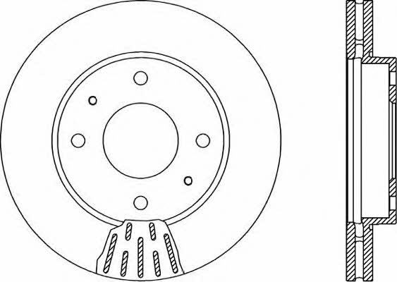 Open parts BDR1872.20 Front brake disc ventilated BDR187220