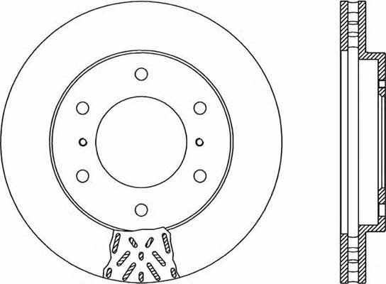 Open parts BDR1873.20 Front brake disc ventilated BDR187320