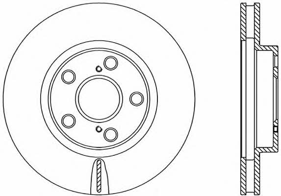 Open parts BDR1874.20 Front brake disc ventilated BDR187420
