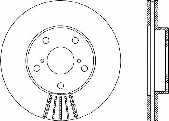 Open parts BDR1875.20 Front brake disc ventilated BDR187520