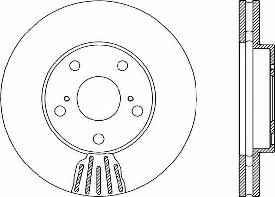 Open parts BDR1876.20 Front brake disc ventilated BDR187620
