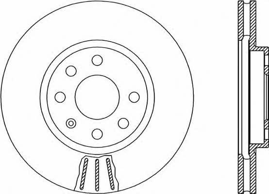 Open parts BDR1880.20 Front brake disc ventilated BDR188020