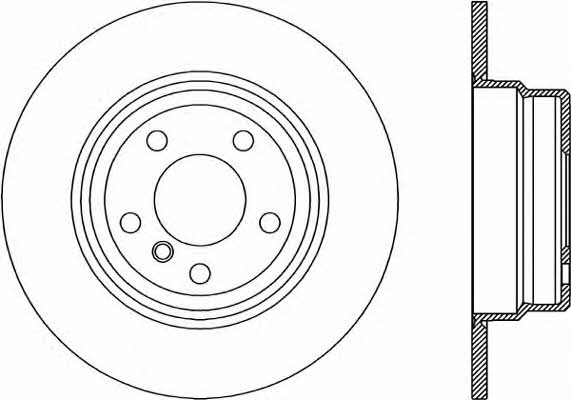 Open parts BDR1891.10 Rear brake disc, non-ventilated BDR189110