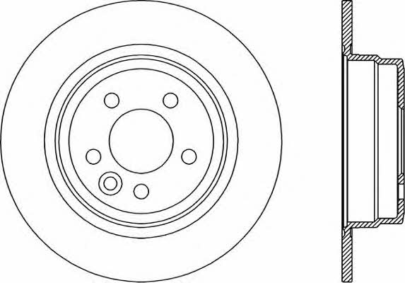 Open parts BDR1894.10 Rear brake disc, non-ventilated BDR189410