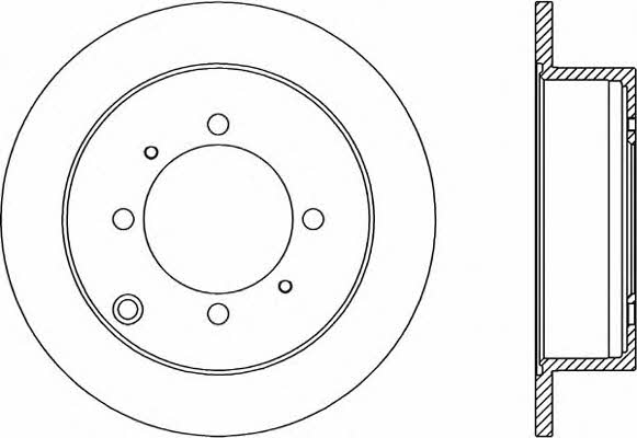 Open parts BDR1895.10 Rear brake disc, non-ventilated BDR189510