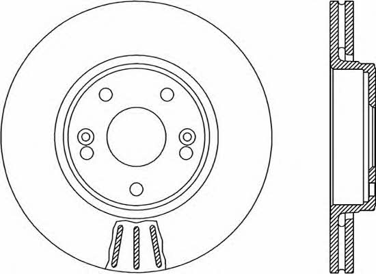 Open parts BDR1958.20 Front brake disc ventilated BDR195820