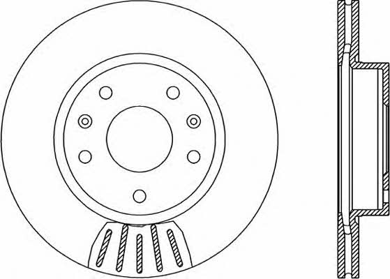 Open parts BDR1968.20 Front brake disc ventilated BDR196820
